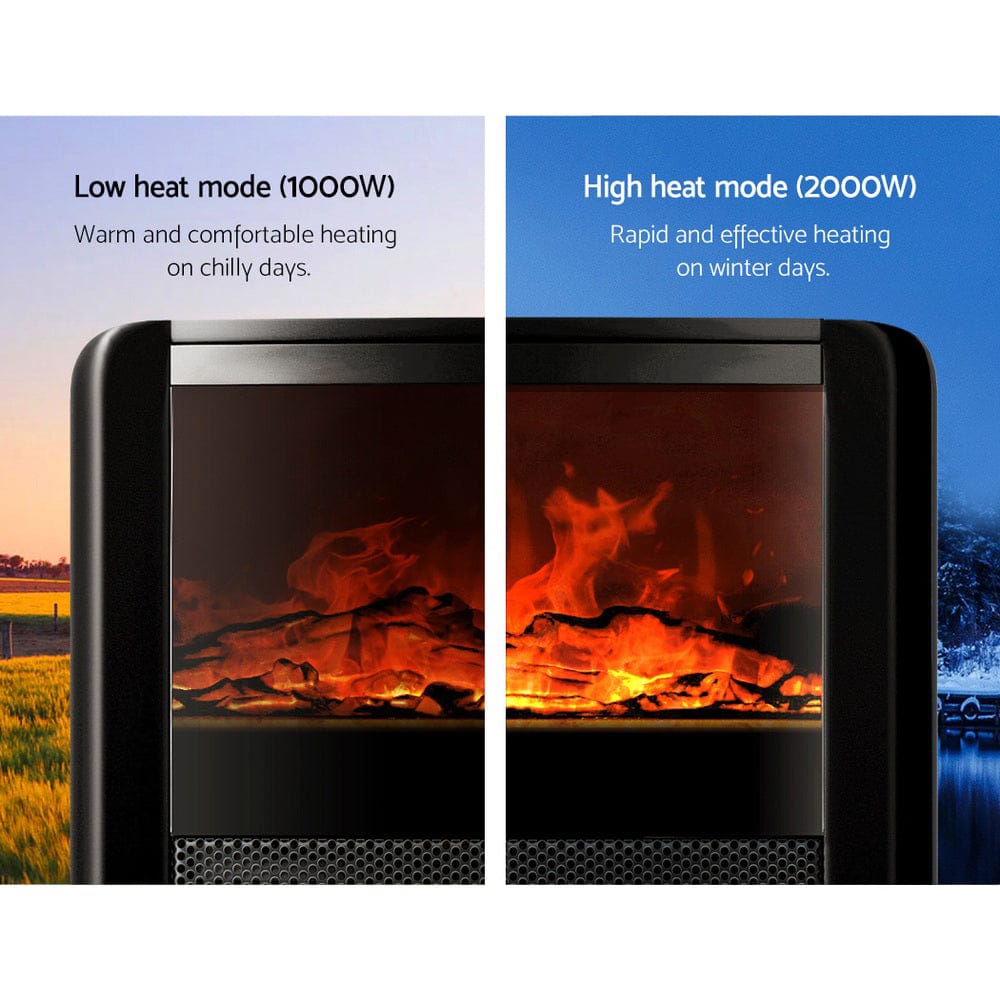 Devanti Appliances > Heaters > Electric Heaters Devanti Electric Fireplace Fire Heaters 2000W
