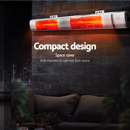 Devanti Appliances > Heaters > Electric Heaters Devanti Electric Strip Heater Infrared Radiant Heaters 3000W