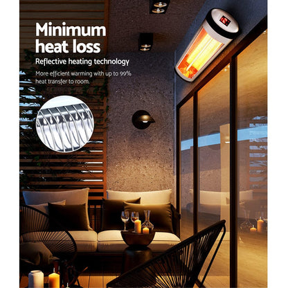 Devanti Appliances > Heaters > Electric Heaters Devanti Electric Strip Heater Radiant Heaters 1500W