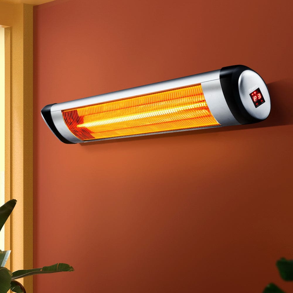 Devanti Appliances > Heaters > Electric Heaters Devanti Electric Strip Heater Radiant Heaters 1500W