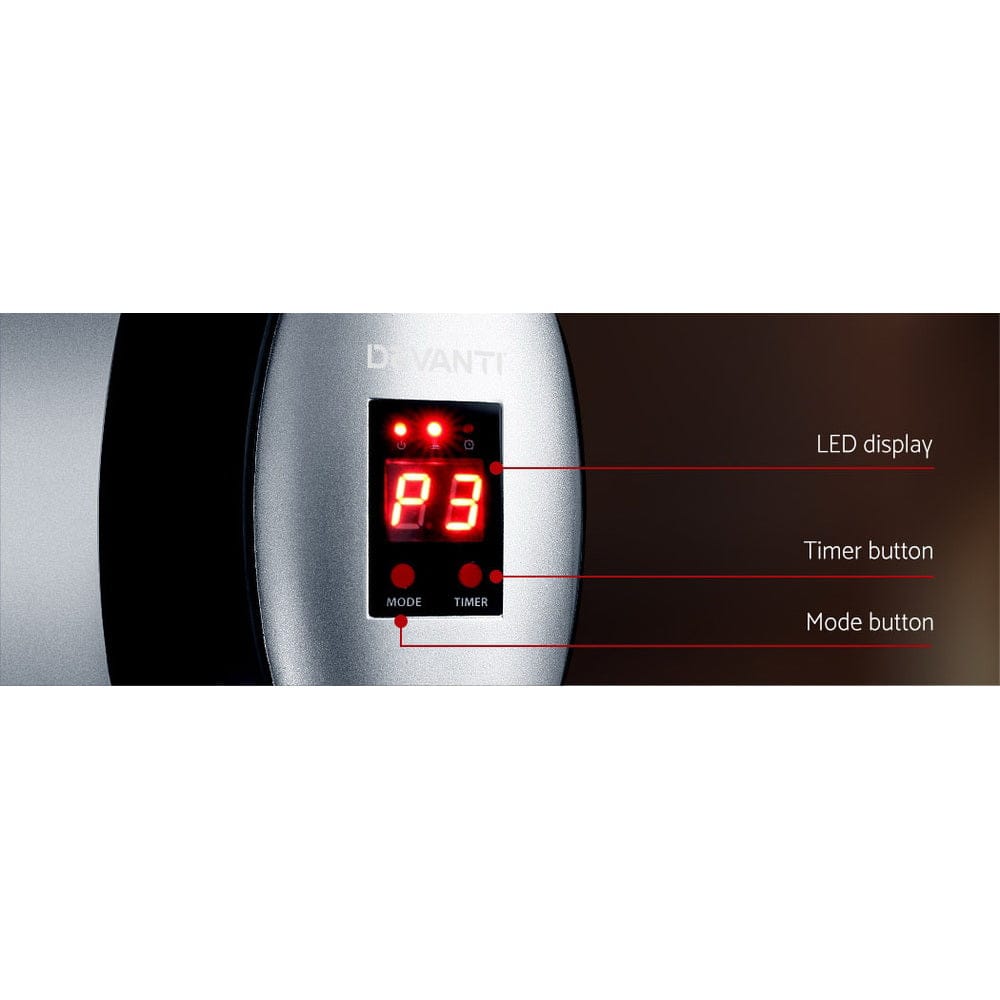 Devanti Appliances > Heaters > Electric Heaters Devanti Electric Strip Heater Radiant Heaters 1500W