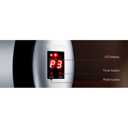 Devanti Appliances > Heaters > Electric Heaters Devanti Electric Strip Heater Radiant Heaters 1500W