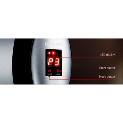 Devanti Appliances > Heaters > Electric Heaters Devanti Electric Strip Heater Radiant Heaters 2000W