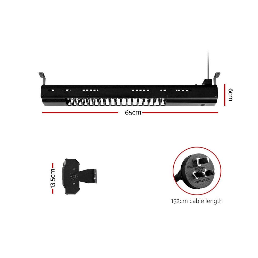 Devanti Appliances > Heaters > Electric Heaters Devanti Electric Strip Heater Radiant Heaters 2000W