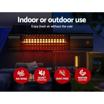 Devanti Appliances > Heaters > Electric Heaters Devanti Electric Strip Heater Radiant Heaters 2000W