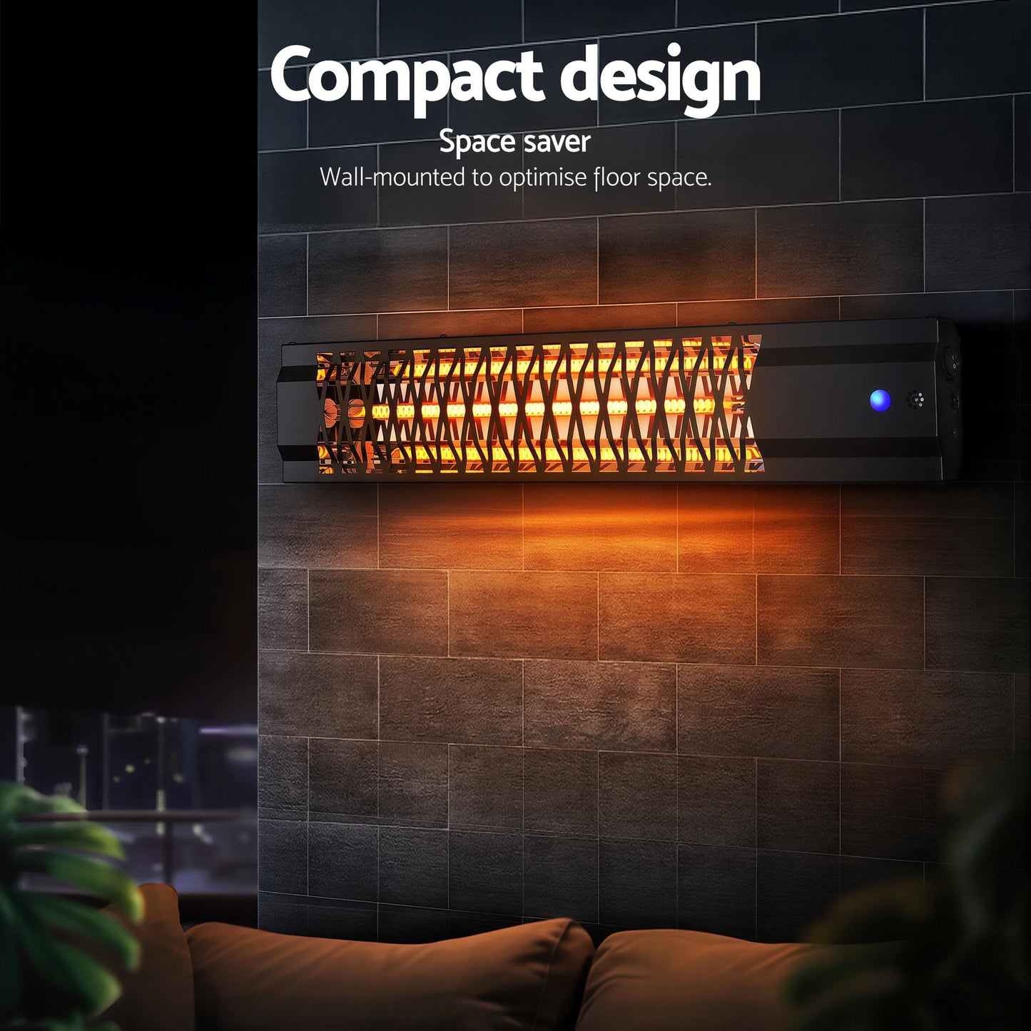 Devanti Appliances > Heaters > Electric Heaters Devanti Electric Strip Heater Radiant Heaters 2000W