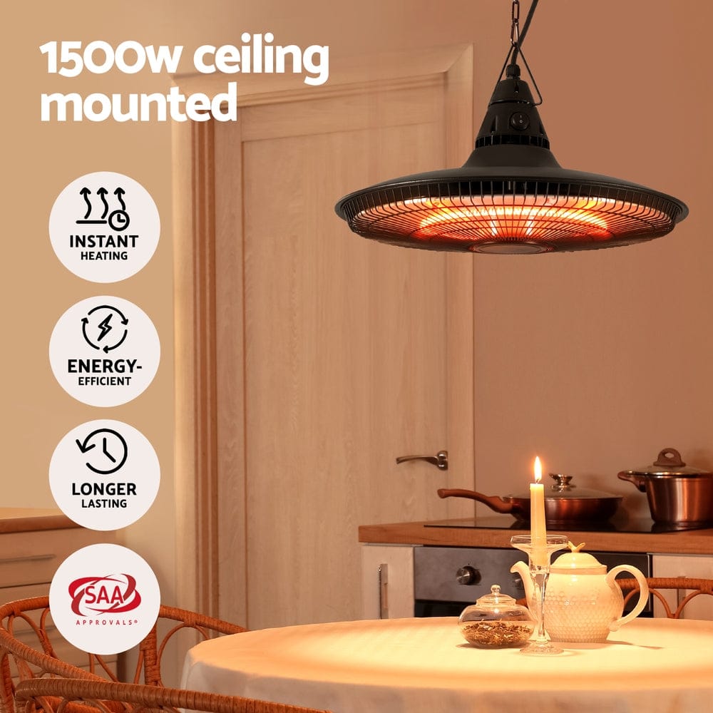 Devanti Appliances > Heaters > Patio Heaters Devanti 1500W Hanging Electric Patio Heater