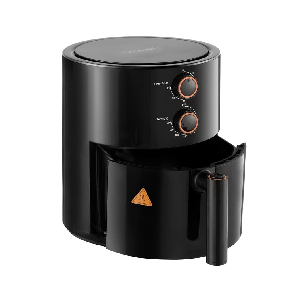 Devanti Appliances > Kitchen Appliances > Air Fryers Devanti 4L Air Fryer Knob Control 1500W