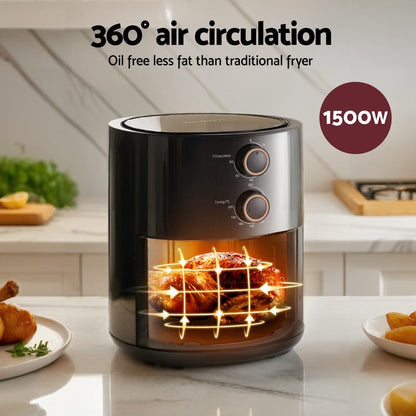 Devanti Appliances > Kitchen Appliances > Air Fryers Devanti 4L Air Fryer Knob Control 1500W