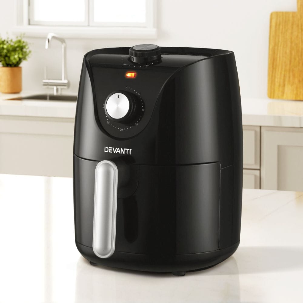 Devanti Appliances > Kitchen Appliances > Air Fryers Devanti Air Fryer 2.5L Knob Fryers