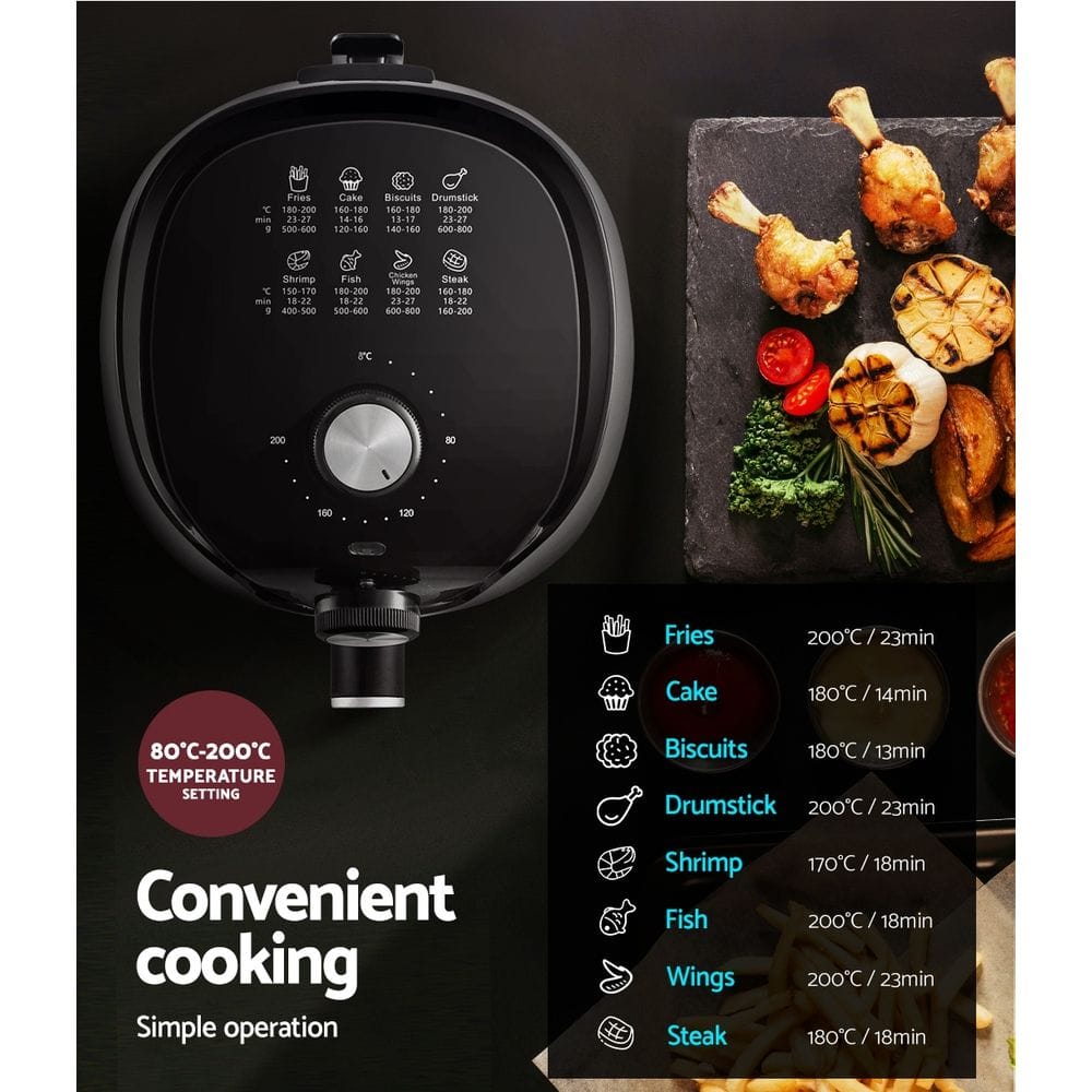 Devanti Appliances > Kitchen Appliances > Air Fryers Devanti Air Fryer 2.5L Knob Fryers