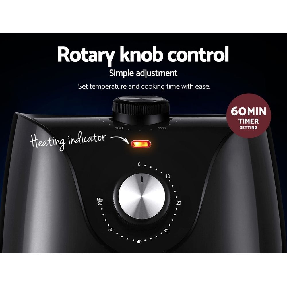 Devanti Appliances > Kitchen Appliances > Air Fryers Devanti Air Fryer 2.5L Knob Fryers