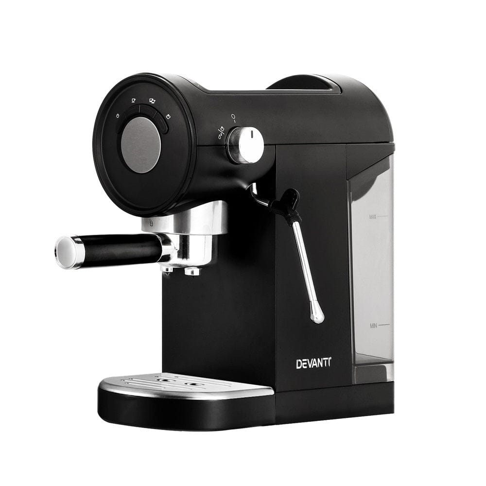 Devanti Appliances > Kitchen Appliances > Coffee Machines & Accessories Devanti 20 Bar Coffee Machine Espresso Cafe Maker Black