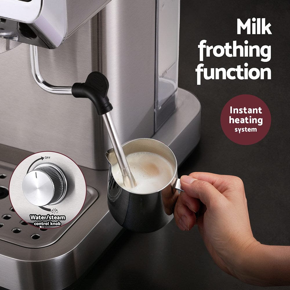 Devanti Appliances > Kitchen Appliances > Coffee Machines & Accessories Devanti 20 Bar Coffee Machine Espresso Cafe Maker