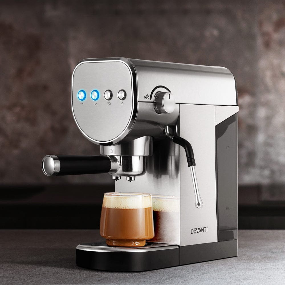Devanti Appliances > Kitchen Appliances > Coffee Machines & Accessories Devanti 20 Bar Coffee Machine Espresso Cafe Maker