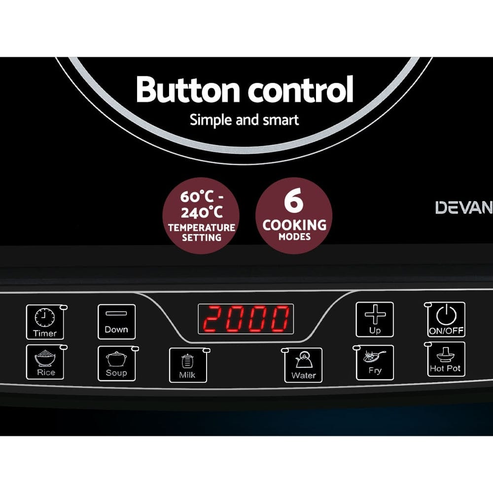 Devanti Appliances > Kitchen Appliances > Cooktops & Stoves Devanti Induction Cooktop 30cm Portable Cooker