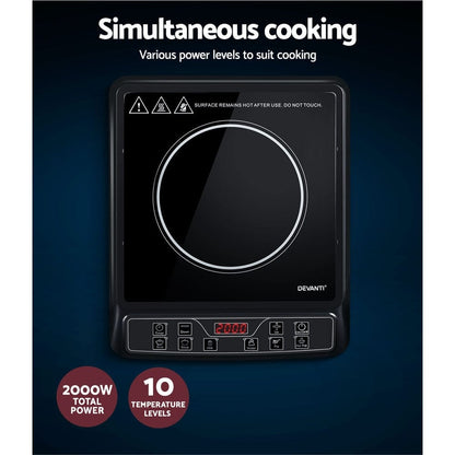 Devanti Appliances > Kitchen Appliances > Cooktops & Stoves Devanti Induction Cooktop 30cm Portable Cooker