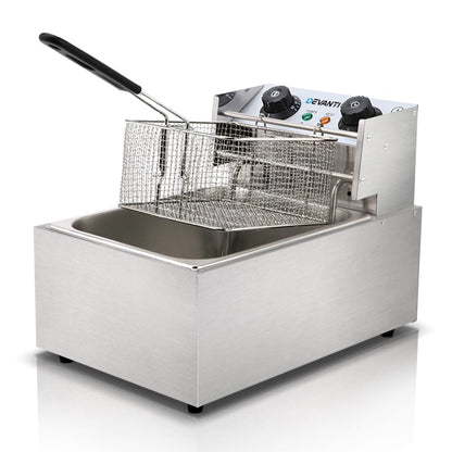 Devanti Appliances > Kitchen Appliances > Deep Fryers Devanti 10L Electric Commercial Deep Fryer Single Basket 2200W