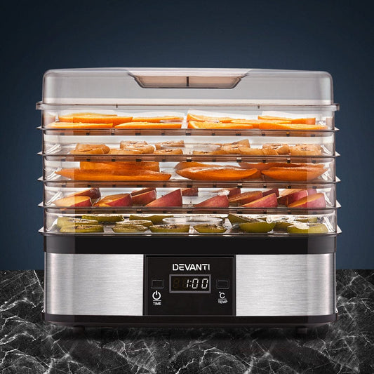 Devanti Appliances > Kitchen Appliances > Food Dehydrators Devanti 5 Trays Food Dehydrator