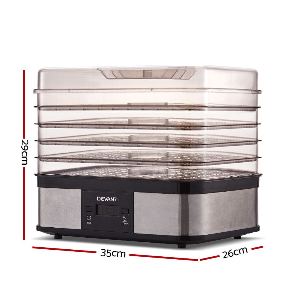 Devanti Appliances > Kitchen Appliances > Food Dehydrators Devanti 5 Trays Food Dehydrator