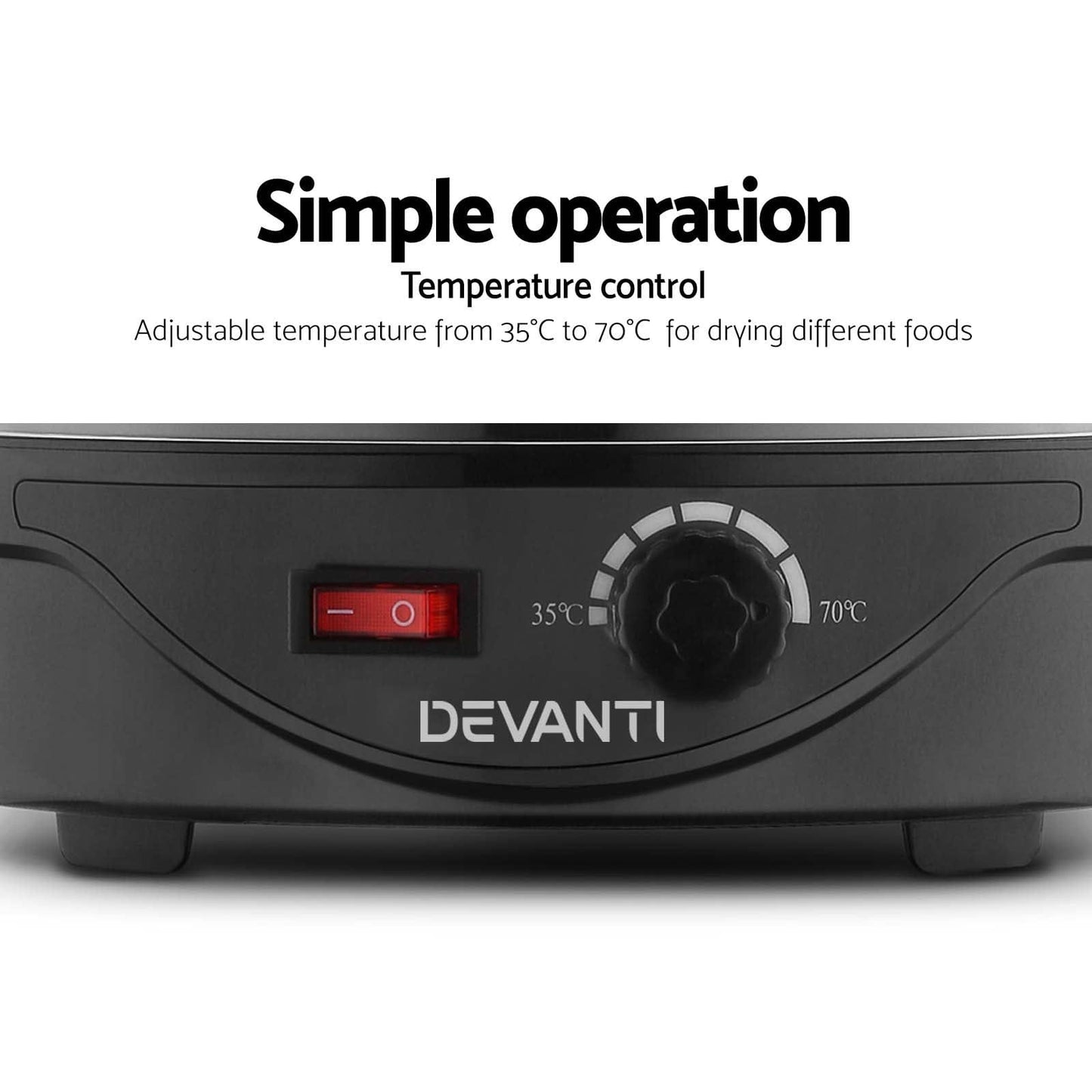 Devanti Appliances > Kitchen Appliances > Food Dehydrators Devanti 5 Trays Food Dehydrator Fruit Dehydrators Pet Beef Jerky Dryer Black