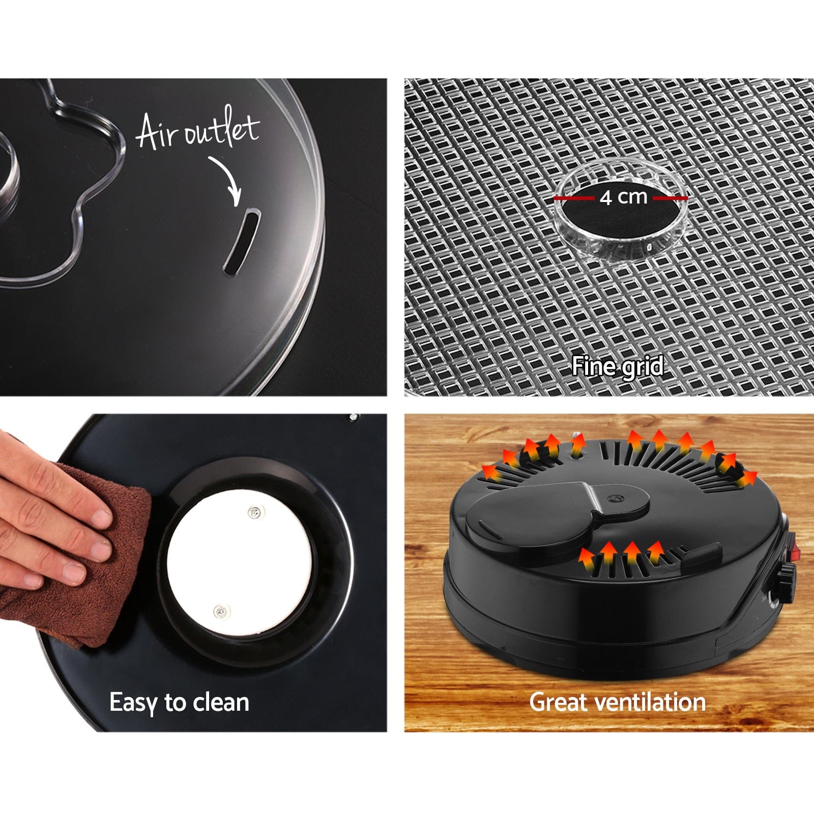 Devanti Appliances > Kitchen Appliances > Food Dehydrators Devanti 5 Trays Food Dehydrator Fruit Dehydrators Pet Beef Jerky Dryer Black