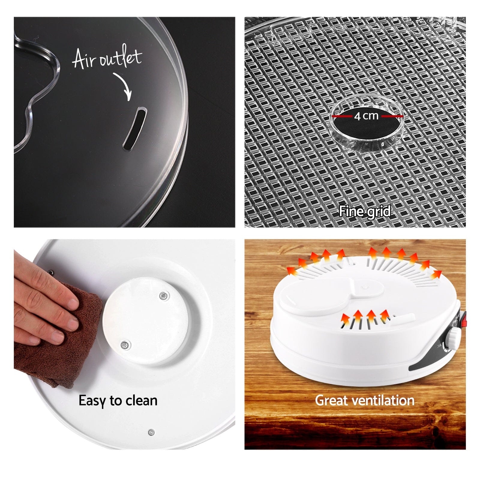 Devanti Appliances > Kitchen Appliances > Food Dehydrators Devanti 5 Trays Food Dehydrator Fruit Dehydrators Pet Beef Jerky Dryer White