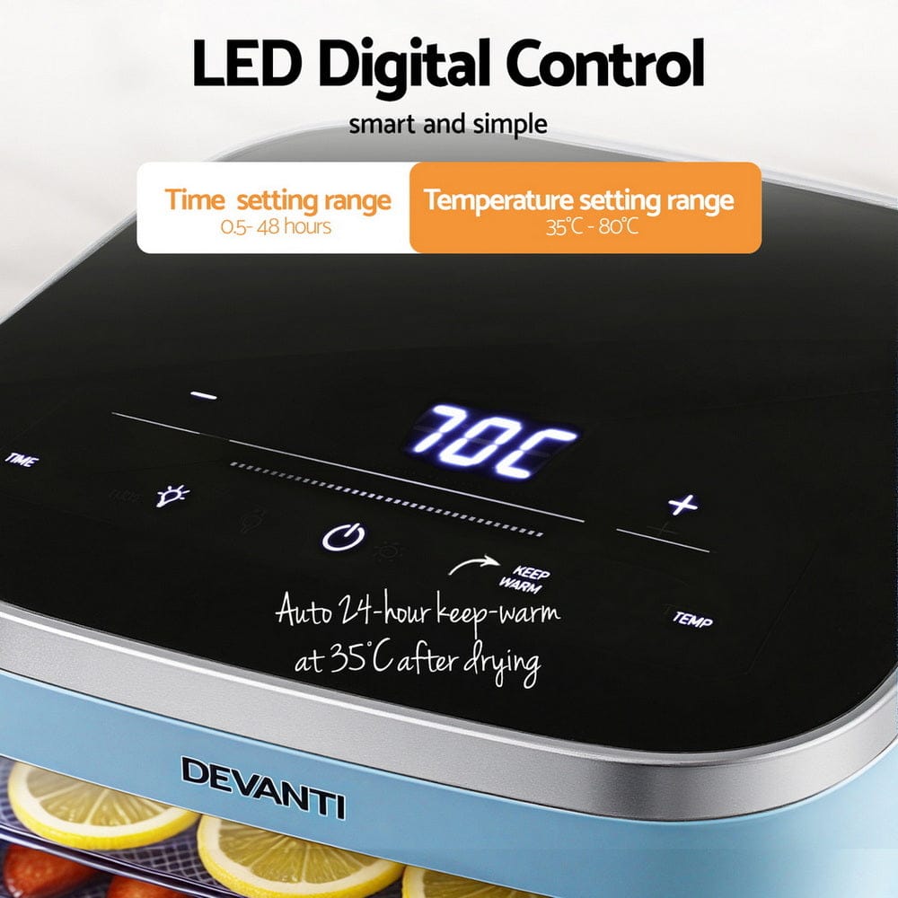 Devanti Appliances > Kitchen Appliances > Food Dehydrators Devanti 5 Trays Food Dehydrator Mini Fruit Dryer 500W