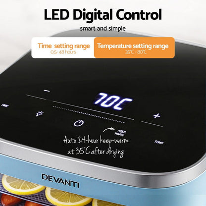 Devanti Appliances > Kitchen Appliances > Food Dehydrators Devanti 5 Trays Food Dehydrator Mini Fruit Dryer 500W