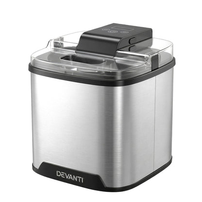 Devanti Appliances > Kitchen Appliances > Ice Makers Devanti Ice Cream Maker Slushie Machine 2L Homemade Gelato Sorbet Sliver
