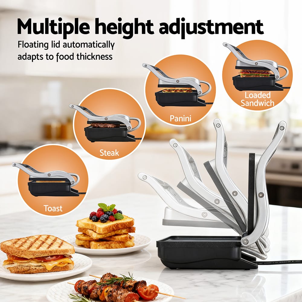 Devanti Appliances > Kitchen Appliances > Toasters & Grills Devanti 3 in 1 Sandwich Maker Steak Press Grill 1000W