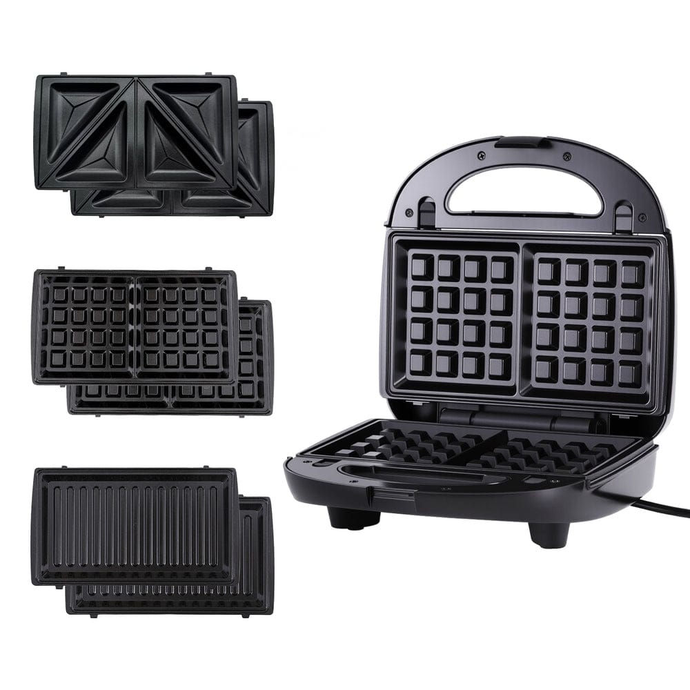 Devanti Appliances > Kitchen Appliances > Toasters & Grills Devanti 3-in-1 Sandwich Press Waffle Maker Panini Press Grill 850W