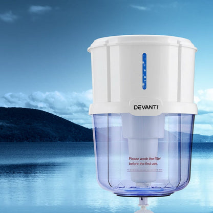 Devanti Appliances > Kitchen Appliances > Water Dispensers Devanti Water Cooler Dispenser 15L Filter Bottle