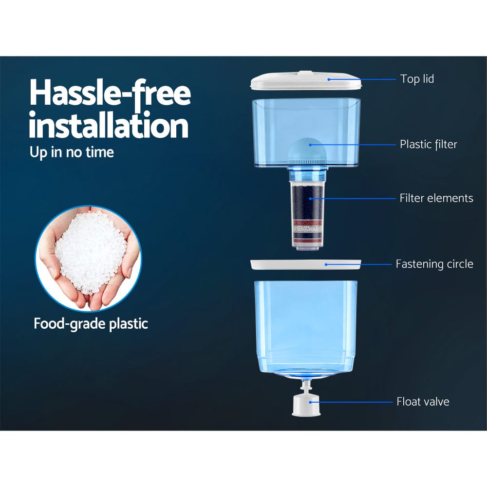 Devanti Appliances > Kitchen Appliances > Water Dispensers Devanti Water Cooler Dispenser 22L Filter Bottle