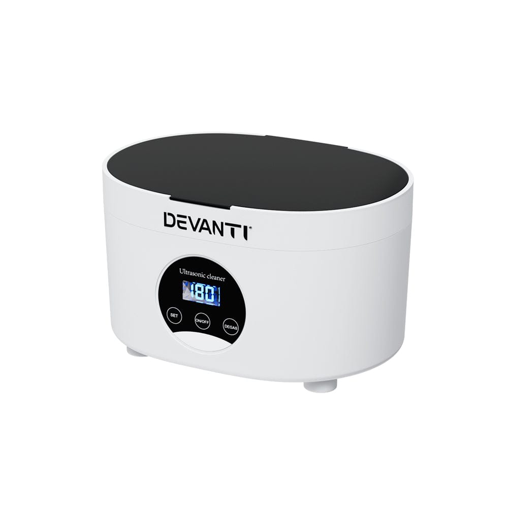 Devanti Appliances > Other Cleaning Appliances > Jewellery Cleaners Devanti 600ml Ultrasonic Cleaner Timer Jewellery Glasses Cleaning Machine Degas