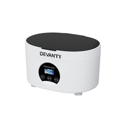 Devanti Appliances > Other Cleaning Appliances > Jewellery Cleaners Devanti 600ml Ultrasonic Cleaner Timer Jewellery Glasses Cleaning Machine Degas