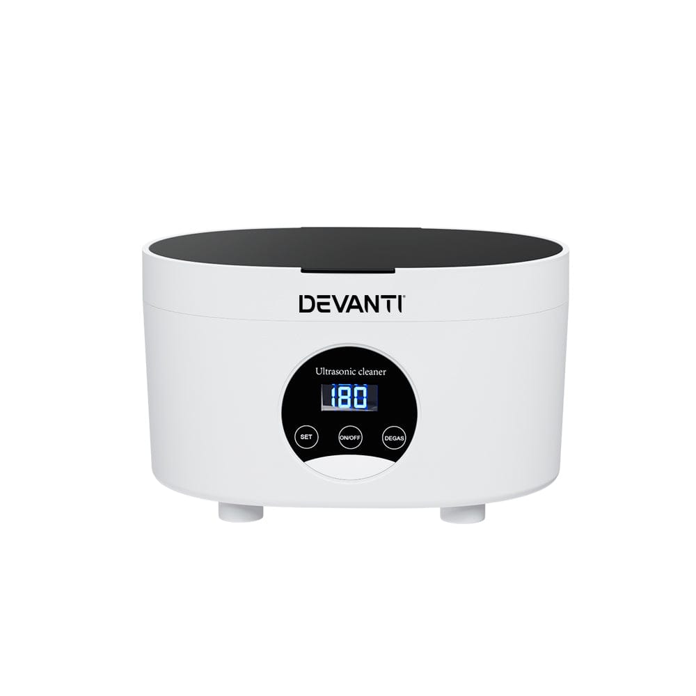Devanti Appliances > Other Cleaning Appliances > Jewellery Cleaners Devanti 600ml Ultrasonic Cleaner Timer Jewellery Glasses Cleaning Machine Degas