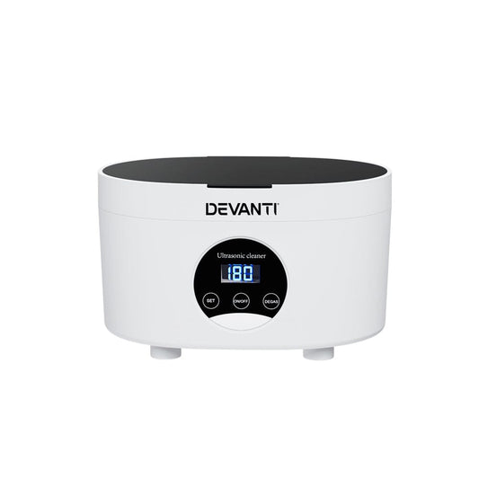 Devanti Appliances > Other Cleaning Appliances > Jewellery Cleaners Devanti 600ml Ultrasonic Cleaner Timer Jewellery Glasses Cleaning Machine Degas