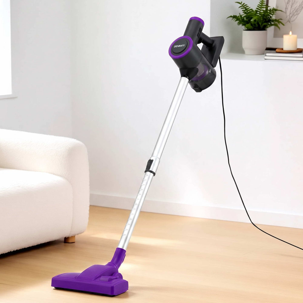 Devanti Appliances > Vacuum Cleaners > Stick Vacuums Devanti 3-in-1 Corded Stick Vacuum Cleaner, 16000Pa Strong Suction, Purple