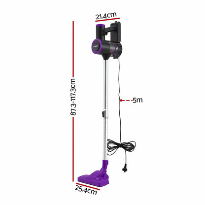 Devanti Appliances > Vacuum Cleaners > Stick Vacuums Devanti 3-in-1 Corded Stick Vacuum Cleaner, 16000Pa Strong Suction, Purple