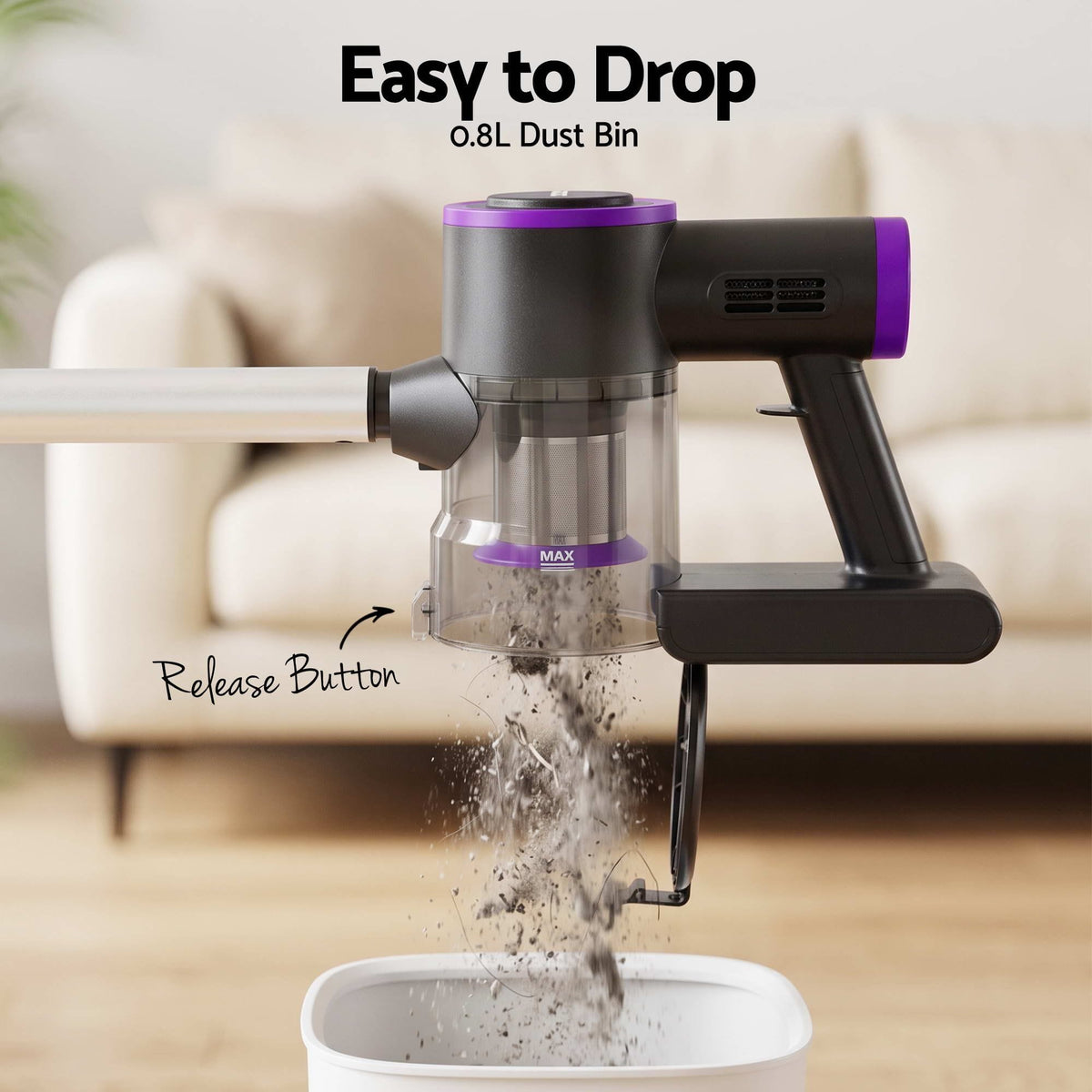 Devanti Appliances > Vacuum Cleaners > Stick Vacuums Devanti 3-in-1 Corded Stick Vacuum Cleaner, 16000Pa Strong Suction, Purple