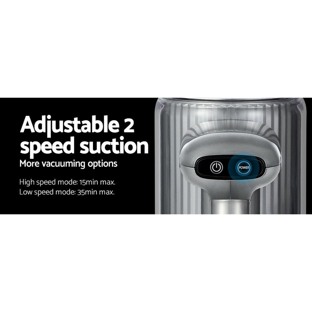 Devanti Appliances > Vacuum Cleaners > Stick Vacuums Devanti Stick Vacuum Cleaner Bagless Cordless 120W Purple