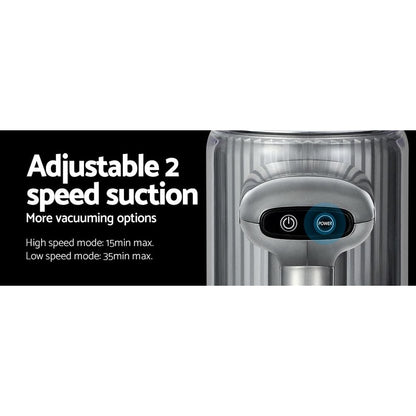 Devanti Appliances > Vacuum Cleaners > Stick Vacuums Devanti Stick Vacuum Cleaner Bagless Cordless 120W Purple