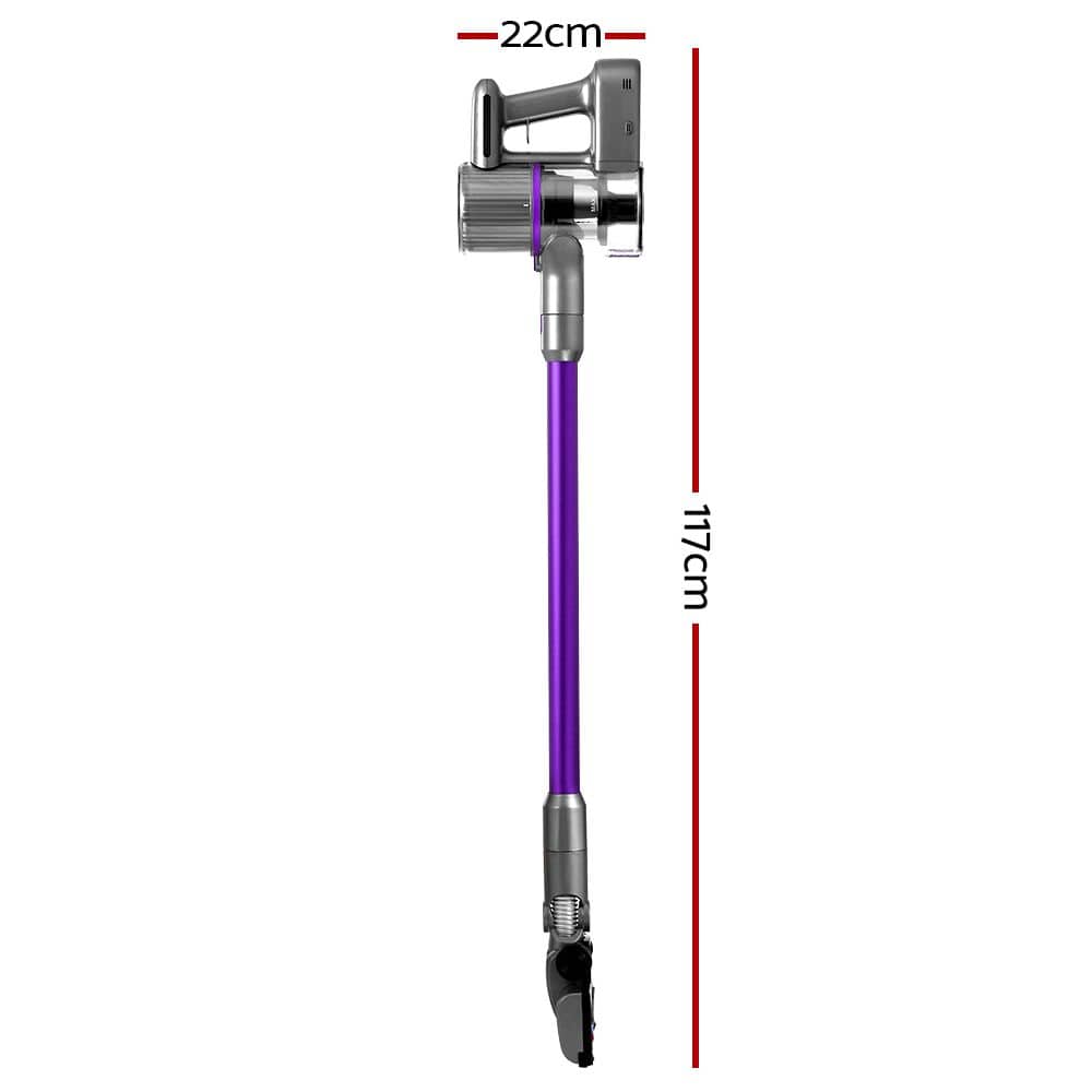 Devanti Appliances > Vacuum Cleaners > Stick Vacuums Devanti Stick Vacuum Cleaner Bagless Cordless 120W Purple