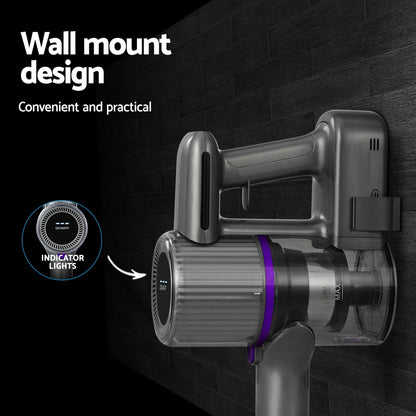 Devanti Appliances > Vacuum Cleaners > Stick Vacuums Devanti Stick Vacuum Cleaner Bagless Cordless 120W Purple