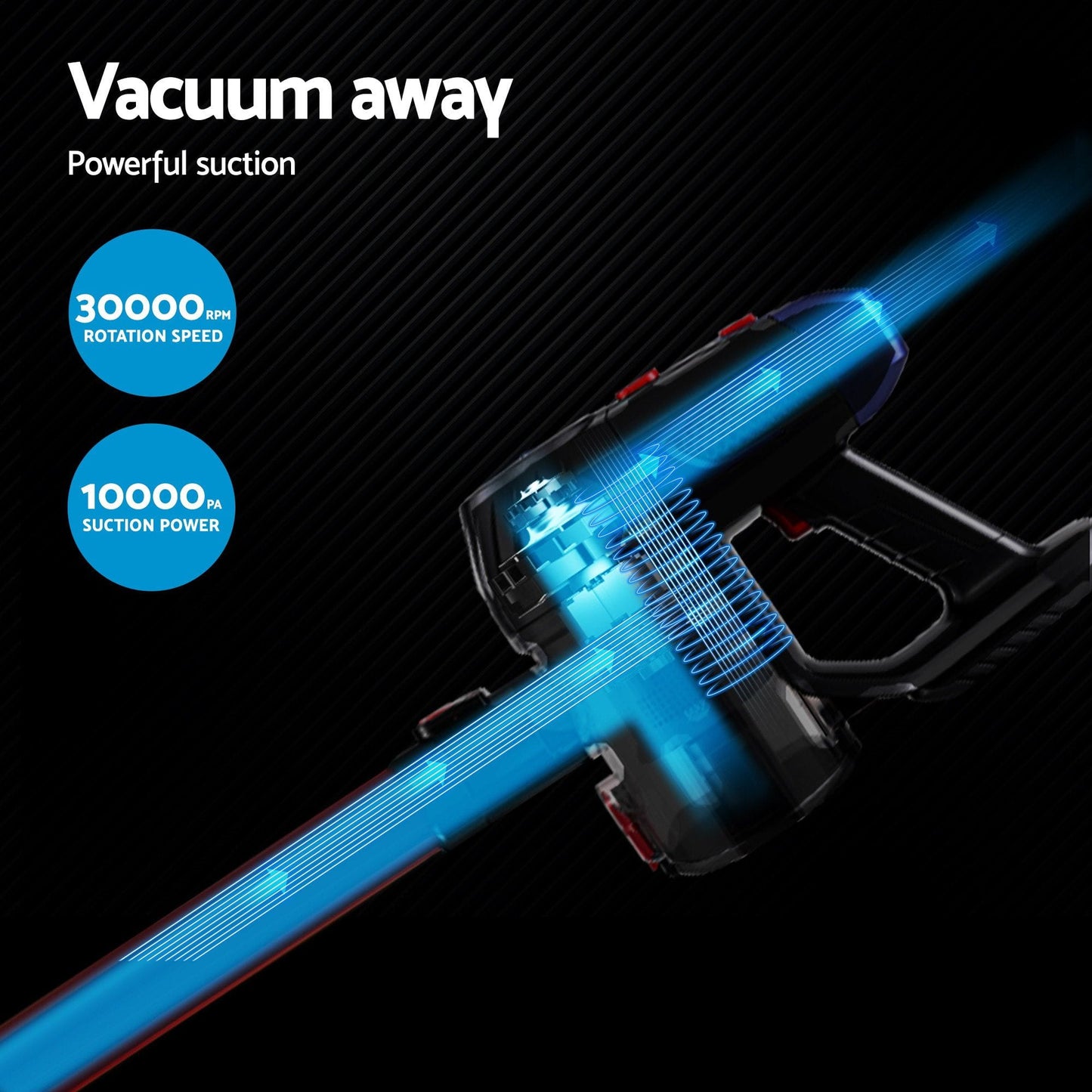Devanti Appliances > Vacuum Cleaners > Stick Vacuums Devanti Stick Vacuum Cleaner Bagless Cordless Red 150W