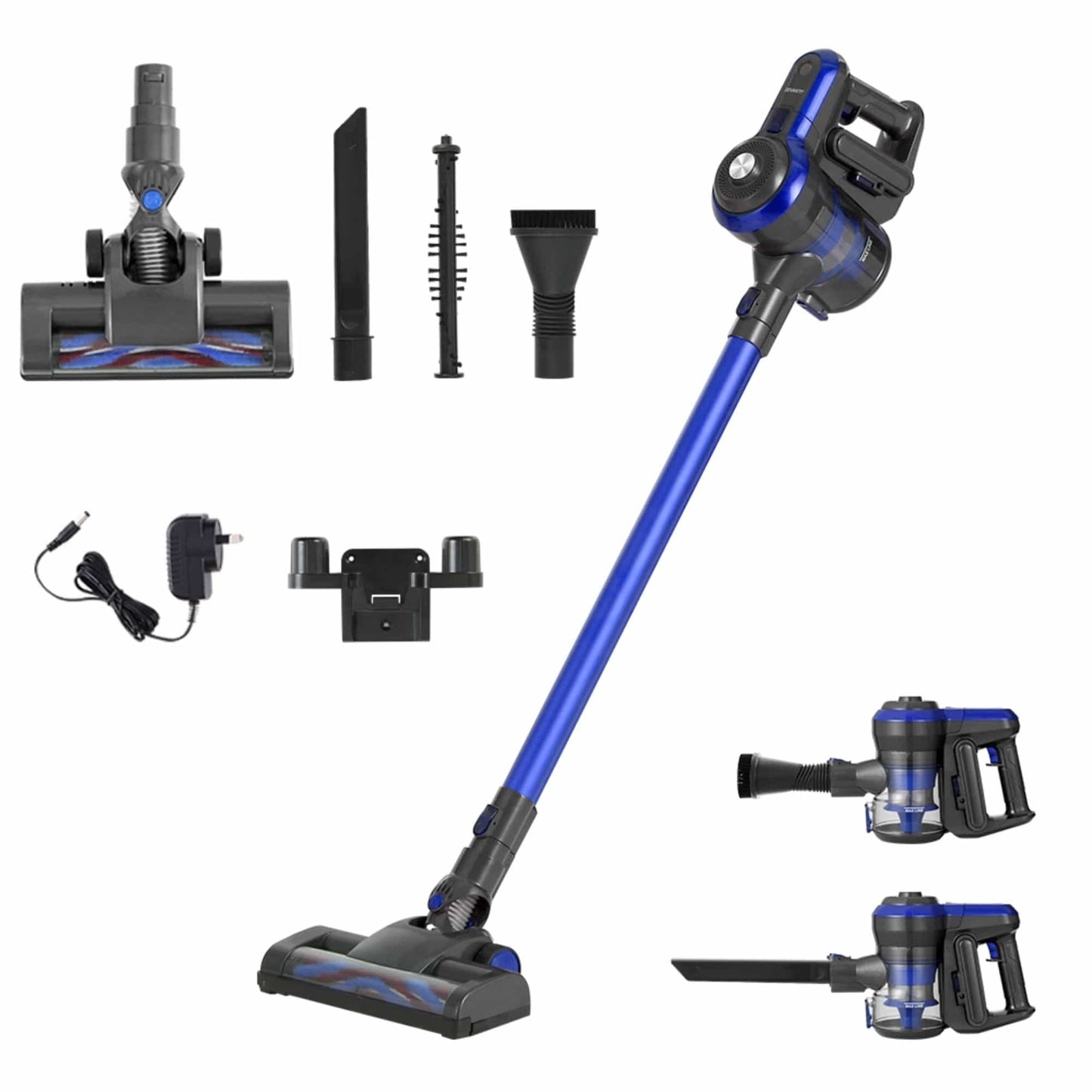 Devanti Appliances > Vacuum Cleaners > Stick Vacuums Devanti Stick Vacuum Cleaner Brushless Cordless 250W Blue