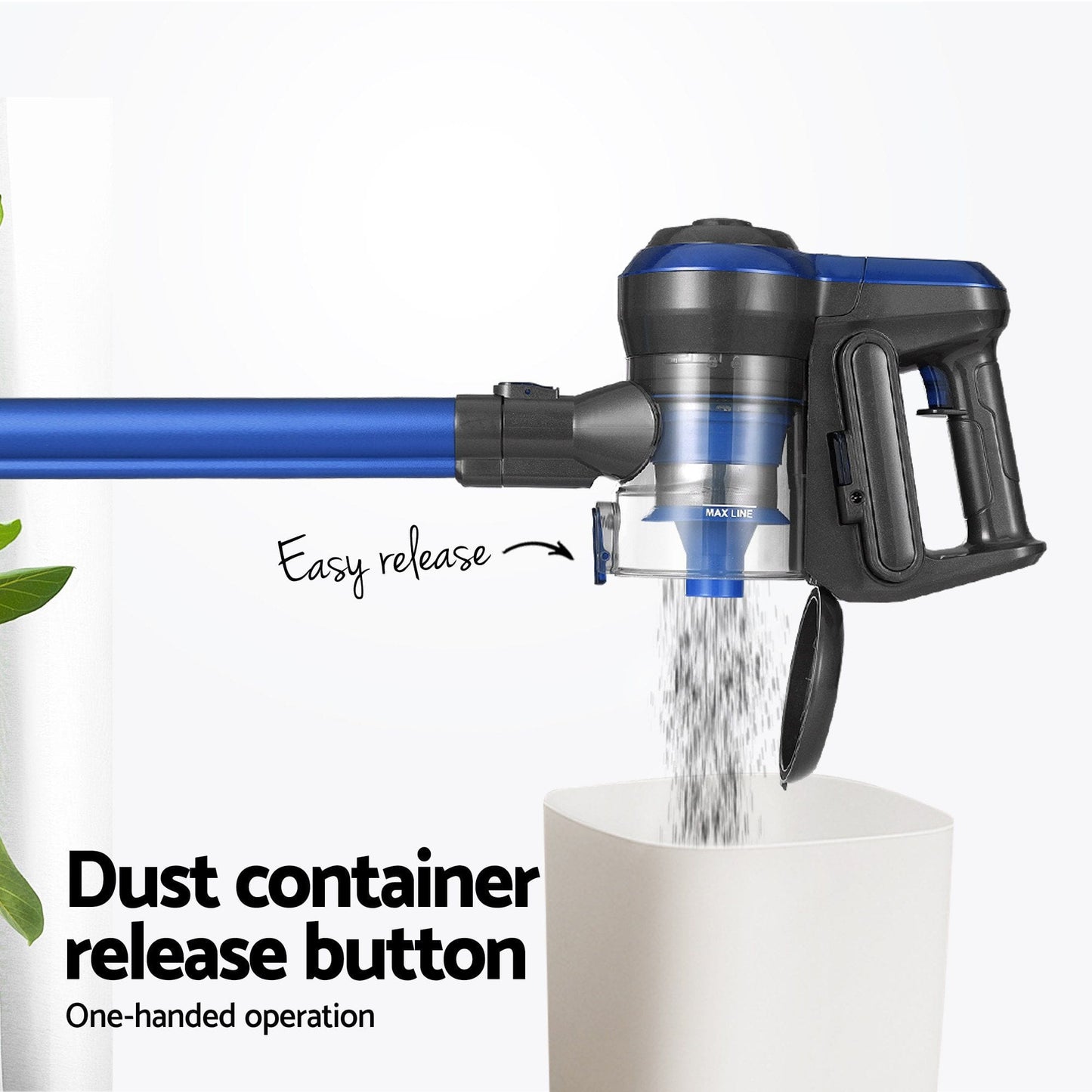 Devanti Appliances > Vacuum Cleaners > Stick Vacuums Devanti Stick Vacuum Cleaner Brushless Cordless 250W Blue