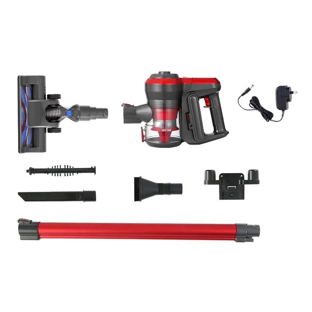 Devanti Appliances > Vacuum Cleaners > Stick Vacuums Devanti Stick Vacuum Cleaner Brushless Cordless 250W Red