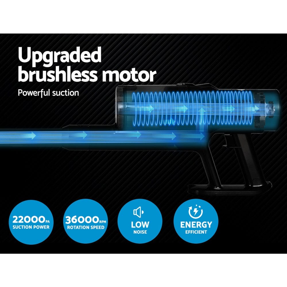 Devanti Appliances > Vacuum Cleaners > Stick Vacuums Devanti Stick Vacuum Cleaner Brushless Cordless 350W Grey